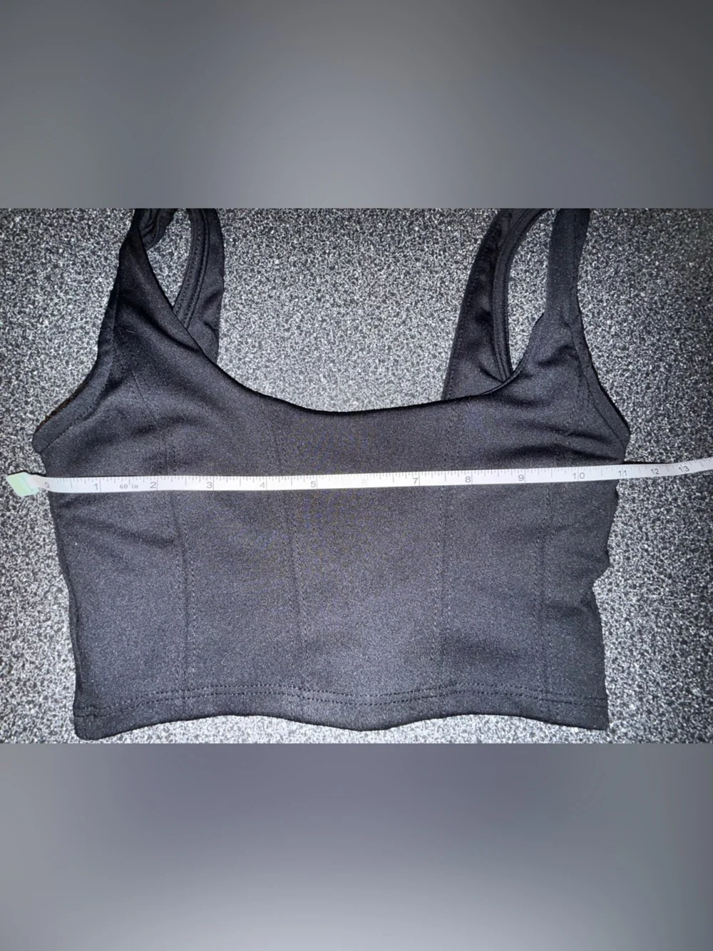 Tiger Friday Black Cropped Tank Bra Top Size Child Large